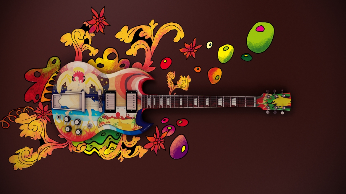 Gibson SG psychedelique 3D